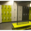 Custom Pandora lockers with benching - office furniture