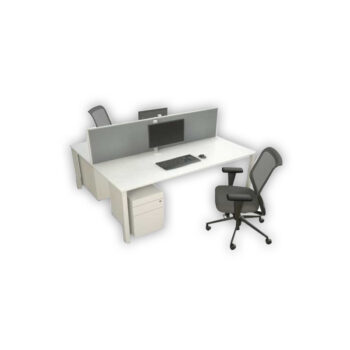 Pre-Set Straight 2 Person Workstations Back to Back - office furniture