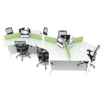 EX 120 6 Person Workstations - office furniture