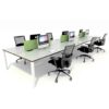 EX Linear 6 Person Workstations - office furniture