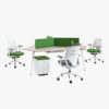 Twist Operative 4 Person Workstation - office furniture