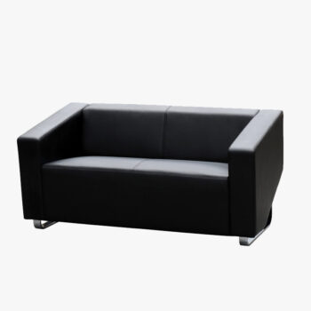 Cube Leather Three Seater Couch - office furniture