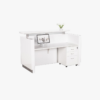 Hugo White Reception Desk - office furniture