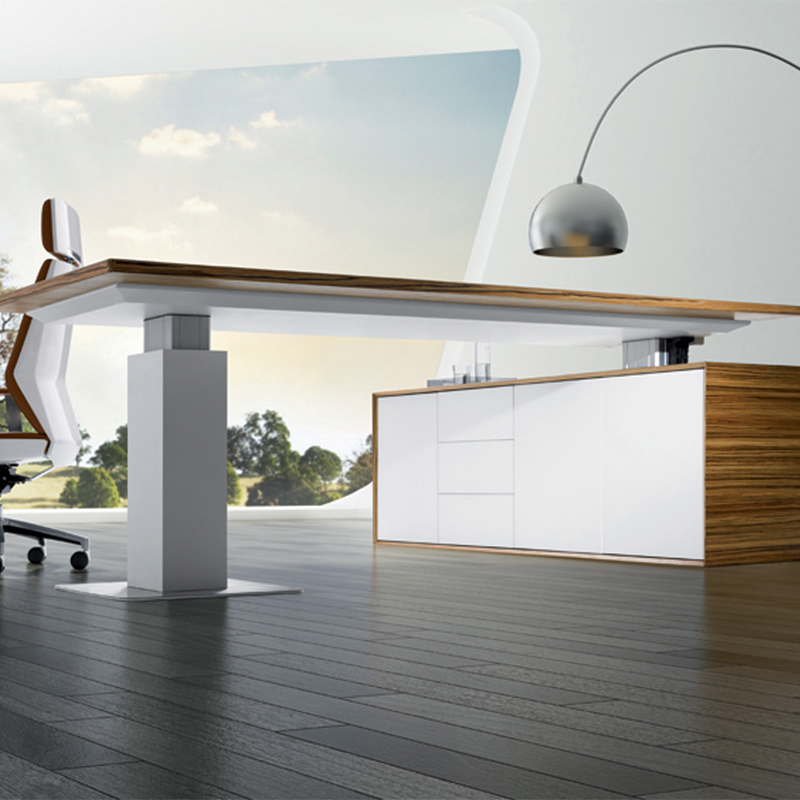 Evo L Shape Electric Height Adjustable Executive Desk Workstations