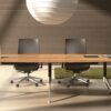 Tenza 2 Pac White 10 Person Boat Shape Boardroom Table 3000 x 1200 - office furniture