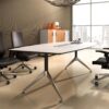 Tenza 2 Pac White 10 Person Boat Shape Boardroom Table 3000 x 1200 - office furniture