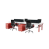 Configure Back to Back 6 Person Electric Height Adjustable Workstations - office furniture