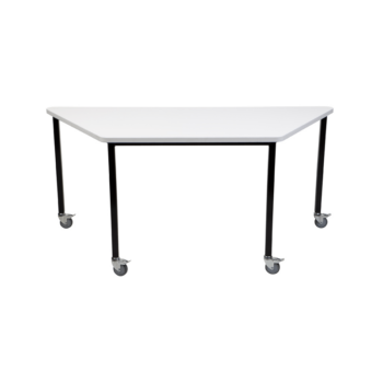 Trapezium Student Table With Wheels - office furniture