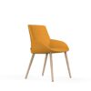 Actiu Noom Visitor Chair with 4 Conical Wooden Legs - office furniture