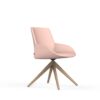 Actiu Noom Visitor Chair with 4 Pyramidal Wooden Legs - office furniture