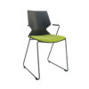 Konfurb Fly Cafe Sled Chair with arms - office furniture