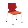 Konfurb Fly 4 Leg Cafe Chair with Castors - office furniture