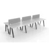 The Office Workstations 6 Person Workstation Desks With Acoustic Screens - office furniture