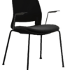 ARM CHAIR SNOUT 4 LEG BLACK BLACK SEATPAD