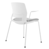 ARM CHAIR SNOUT 4 LEG WHITE GREYBLACK SEATPAD 800 back