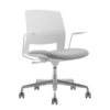 ARM CHAIR SNOUT 4 LEG WHITE GREYBLACK SEATPAD front 800
