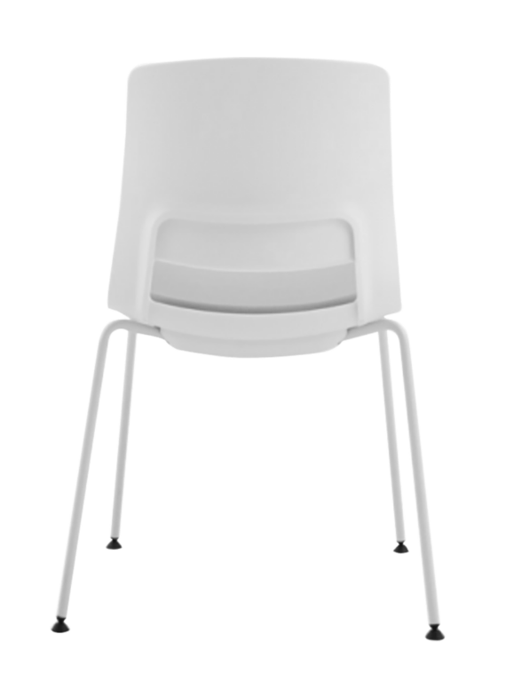 CHAIR SNOUT 4 LEG WHITE GREY SEATPAD 2