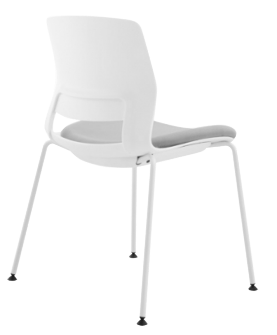 CHAIR SNOUT 4 LEG WHITE GREY SEATPAD 3