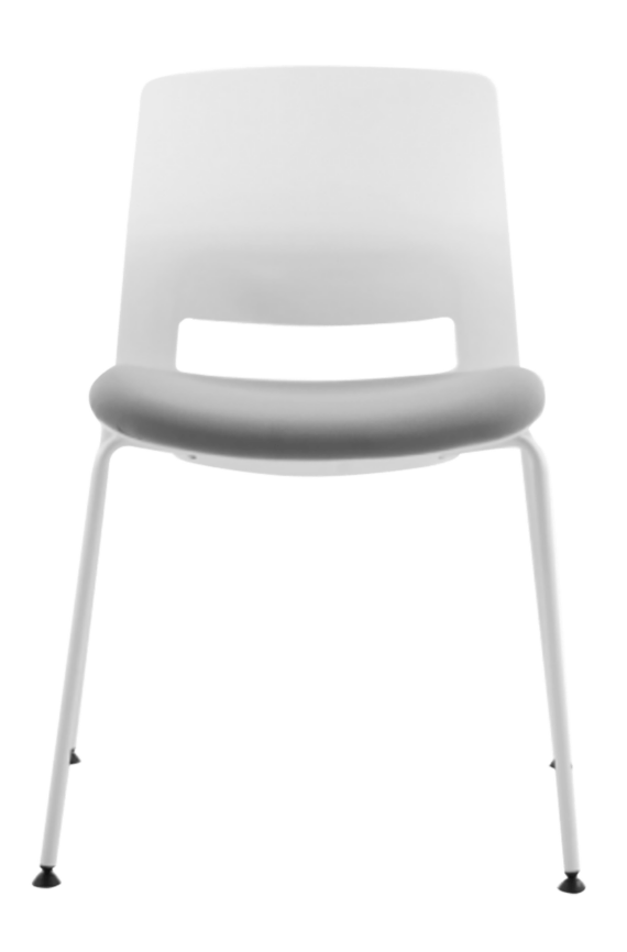 CHAIR SNOUT 4 LEG WHITE GREY SEATPAD 4