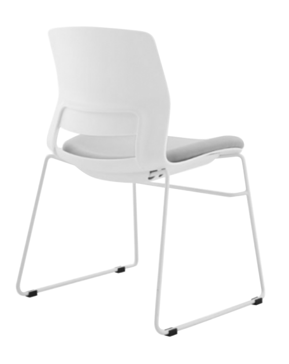 CHAIR SNOUT SLED WHITE GREY SEATPAD 3