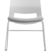 CHAIR SNOUT SLED WHITE GREY SEATPAD 4