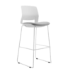 STOOL SNOUT 760 WHITE + GREY SEATPAD - office furniture