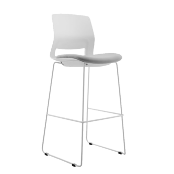 STOOL SNOUT 760 WHITE GREY SEATPAD 1