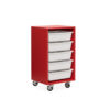 5 Mobile Tote Box Melamine Trolley_TBMTR5 - office furniture