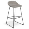 pop stools grey leather front quarter