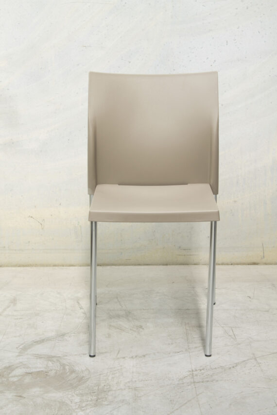 KD0000SA TOB 1 Demi 4 Leg Poly Prop Visitor stainless steel frame Tobacco