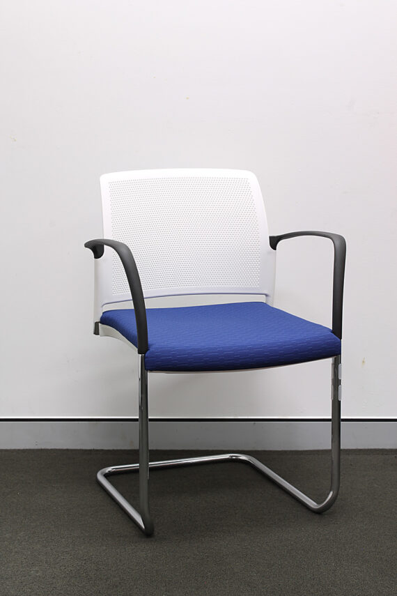 TM4020JA WHT 001 Mars Cantilever With Arms Plastic Back White in Chrome Laser Vision MANF124022 1